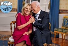 Xhaketa e Zonjës së Parë Jill Biden ‘DASHURI’ një mesazh pozitiv në udhëtimet jashtë shtetit