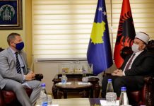 Myftiu Tërnava priti në takim ambasadorin e BE-së në Kosovë, z. Tomas Szunyog
