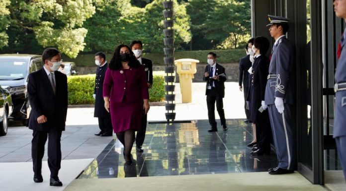 PRESIDENTJA OSMANI PRITET NGA PERANDORI I JAPONISË, NARUHITO