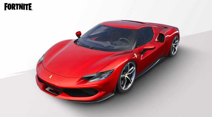 NJË VETURË E LICENCUAR FERRARI KA MBËRRITUR NË LOJËN FORTNITE