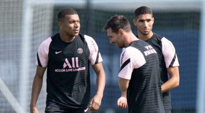 Mbappe asiston golin e Messit në stërvitjen e PSG-së